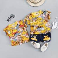 COD SDFGERTERTEEE BBDoll Baby Boys Girl Short Sleeve Cartoon Print T-shirt Shorts Casual Outfits Sets