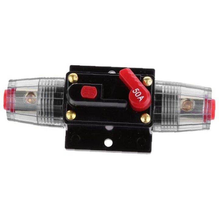 Circuit Breaker 12V48V DC 50A Resettable Car Stereo Circuit Breaker