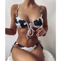 [Ladymiss] Women Bandeau Bandage Bikini Set Push-Up zilian Swimwear Beachwear Swimsuit