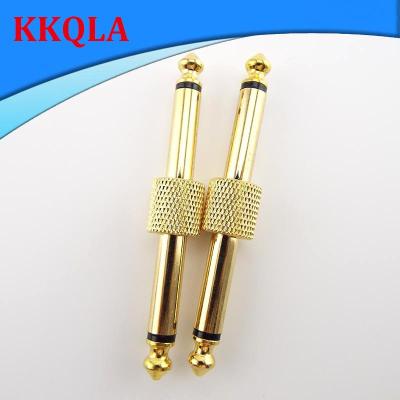 QKKQLA 2Pcs 6.35mm 6.5mm Male Jack Plug Mono Audio Adapter Plug Connector Guitar Effect Pedals Instrument Convert Patch Adaptor