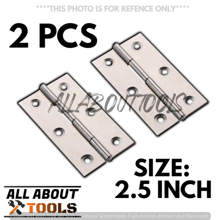 (AAT) 2PCS Folding Butt Hinges Mini Small Hinges Stainless Steel