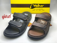 รองเท้า WALKER รุ่น DK 196 รองเท้าแตะวอคเกอร์ รองเท้าหนังแท้ สีดำ สีน้ำตาล ของแท้!!