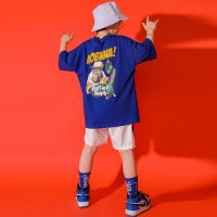 [COD] Boys hiphop new hip-hop suit childrens loose short-sleeved performance clothes tide