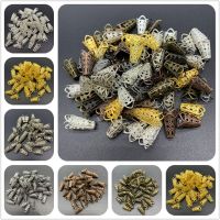 50pcs 17x10mm Jewelry Findings Alloy Beads Cap Ancient Charms Flower Shape Pendant For Jewelry Making DIY Earring Necklace Beads
