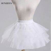 Free Shipping BlackRed White Tulle Girls Petticoat Slip With No Hoop Short Underskirt For Wedding Party Dress Child Underwear