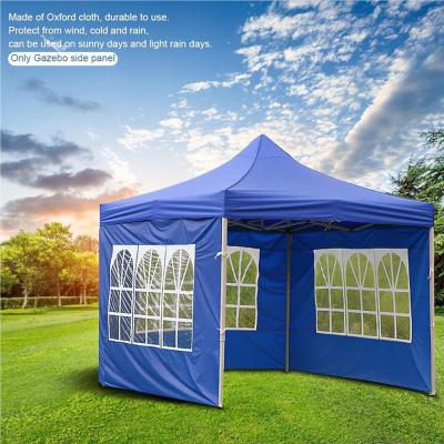 Canopy Side Panel Tent Foldable Oxford Cloth Garden Shade Waterproof Awning with Clear Window Sidewall Outdoor BBQ White