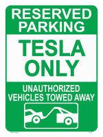 Lupeishop Tesla Parking Only Metal Wall Plaque-ของขวัญที่สมบูรณ์แบบสำหรับเจ้าของเทสลาและแฟนๆ