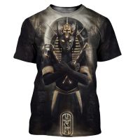 ใหม่ Anubis 3D พิมพ์เสื้อยืดผู้ชายผู้หญิงฤดูร้อนแฟชั่นสบาย ๆ เสื้อยืดฮาราจูกุ Street Wear ขนาดใหญ่พิเศษด้านบนตรงทรงกระบอกเสื้อยืด XS-5XL