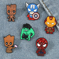 MARVEL เข็มกลัด Pin กัปตันอเมริกา Spider Man การ์ตูนเคลือบเข็มกลัด Pin กางเกงยีนส์แฟชั่นเครื่องประดับของขวัญ Bad ชนิด: