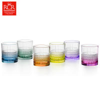 RCR Brillante เซ็ตแก้วน้ำสั้น Brillante คละสี 6 ใบ แก้วคริสตัล แก้วน้ำหรู