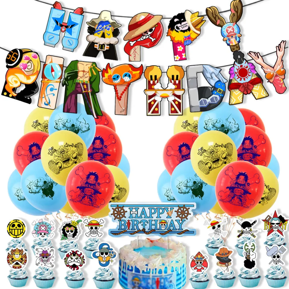 Vận Chuyển Nhanh Bóng Bay Trang Trí Tiệc Onepiece Anime Biểu Ngữ Bóng Bay  Luffy Đồ Trang Trí Bánh Sinh Nhật Cho Bé Trai | Lazada.Vn