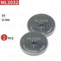 【Big-Sales】 2ชิ้นปุ่มถ่านลิเธียมแบบกระดุม ML2032เดิมใหม่ (ML2032)