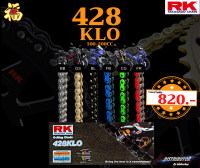 โซ่ RK 428 KLO o-ring 132ข้อ มีให้เลือกหลากหลายสี RK Takasago โซ่ทอง โซ่เขียว โซ่แดง โซ่คุณภาพจากญี่ปุ่น RK แท้?