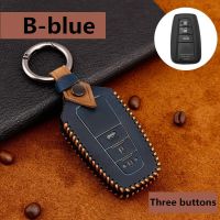 Leather Car Key Cover For Toyota Camry Prius Corolla C-HR CHR RAV4 Avalon Land Cruiser Prado 2018 2019 2020 Remote Fob