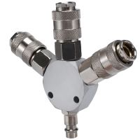 3-WAY MANIFOLD Quick Coupler 1/4Inch NPT Connector Air Hose Coupling Pneumatic Tools European Style