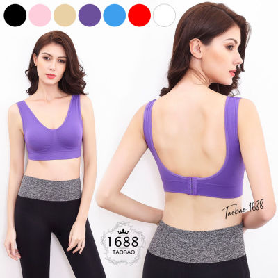 1688 MARKET Sport bra SB-115 บราไร้โครงตะขอหลังเพื่อสุขภาพ