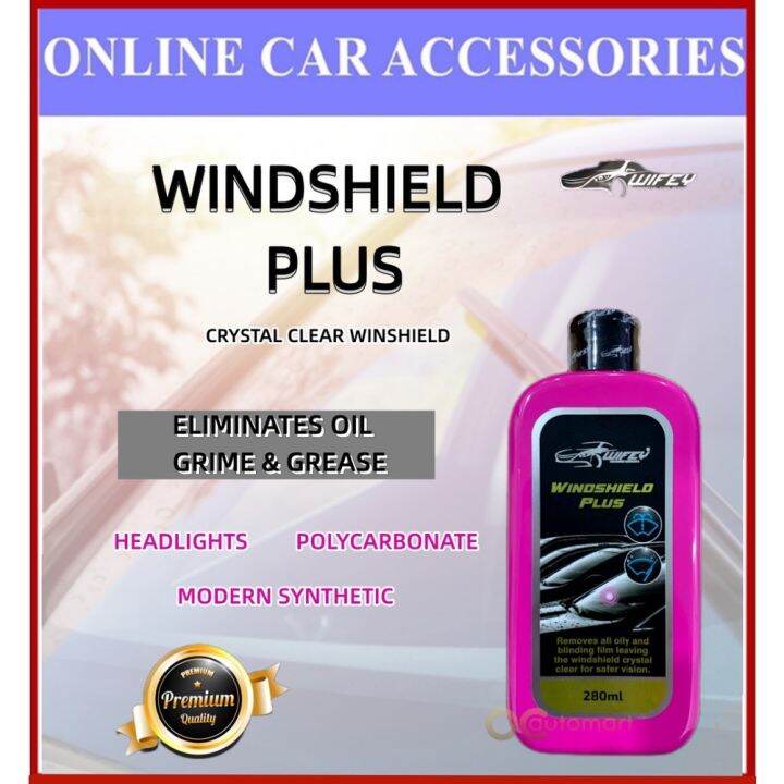 WIFEY Windshield Plus 280ML Crystal Clear Windshield For Car