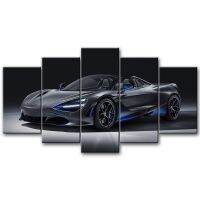 Lizhanmin McLaren 720S Spider Super Car Modular ภาพโปสเตอร์ Modern Home Decor ห้องนั่งเล่นตกแต่งภาพวาดชุด5ผ้าใบ Wall Art