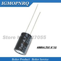 20pcs 400V4.7 UF 8*12mm 4.7UF 400V 8*12 Aluminum electrolytic capacitor The high quality Electrical Circuitry Parts