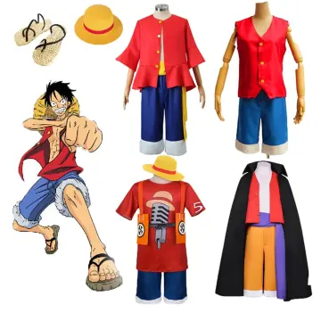 Monkey D. Luffy Cosplay Costume One Piece Wano Country Anime Outfits Man  Halloween Party Role Play Clothes For Male Adult New