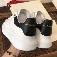 McQueen white shoes women s thick-soled leather height-increasing shoes net red all-match trend casual sports sneakers