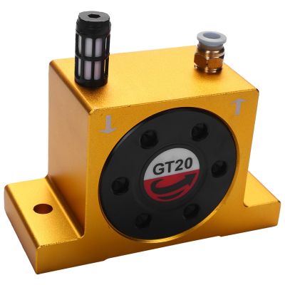Pneumatic Turbine Vibrators, Silent Industrial Vibrator With Free Muffler For Hopper, Yellow
