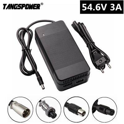 TANGSPOWER ที่ชาร์จแบตเตอรี่ลิเธียม3A 54.6V 54.6V 3A ที่ชาร์จจักรยานไฟฟ้าสำหรับคุณภาพสูงชาร์จอุปกรณ์แบตเตอรี่ลิเธียมไอออน13S 48V