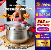 ?Dream Best? Stainless Steel Pressure Cooker 100Kpa Pressure Japanese Stew and Soup Pot Induction Steel Pressure Cooker Stainless Steel Pink Handle Stainless Steel Pressure Cooker 6/8 Liter Soup Pot