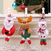 Santa Claus Merry Christmas Ornaments Tree Decor Elk Snowman Plush Xmas Doll Decorations For Home 2023 Navidad Pendant Gifts Kid