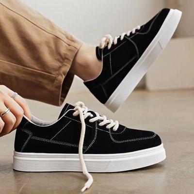 🏅 Black canvas shoes mens summer breathable niche design all-match casual sneakers mens low top student sports shoes