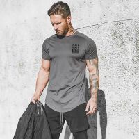 Mens Wear Gym Slim Fitness Graphic Tshirts Sport Fahion Tops Tees