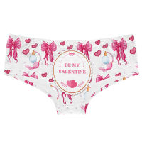 LOVE Rose Printed Womens Cotton Underwear Stretch Low-Waist Panties Temptation y Seamless Girly Briefs Breathable Lingerie