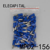 MPD2.5-156 MPD2-156 100PCS Bullet Shaped ชายฉนวน Joint Wire Connector Crimp Terminal AWG16-14 MPD