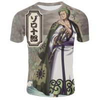 Japanese Anime Luffy Zoro T Shirt 3D Print Tshirt Cosplay Unisex Loose Top T-shirt Summer Short Sleeve Tee Tops