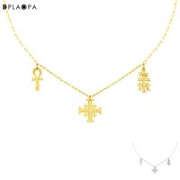 DPLAOPA 925 Sterling Silver Gold Plated Silver SACRED NECKLACE Long Chain Special Luxury Jewelry Wedding Crystal Jewels