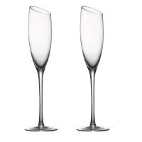 2Pcs 220ml Wedding Champagne Flutes Glass Modern Crystal Goblet Bevel Sparkling Wine Glass BarDrinkware Couple Anniverary Gifts