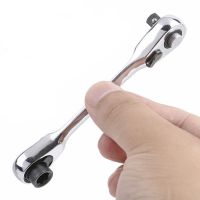 Mini Ratchet Wrench 1/4 inch Double Ended Quick Socket Ratchet Wrench Rod Screwdriver Bit Tool Wrench Multi Repair Hand Tools