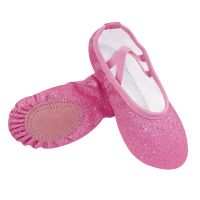 【CC】 New Ballet Shoes Gym Flat Slippers Glitter Pink Children Teacher