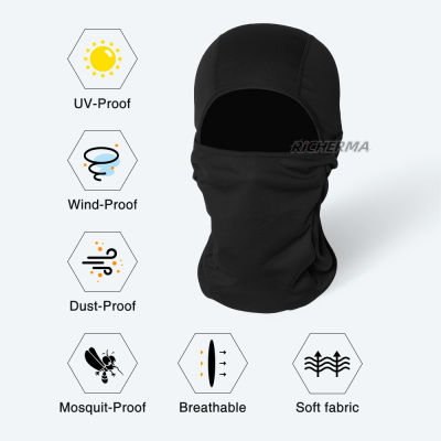Black Balaclava For Motorcycle Helmet Breathable Dustproof Motorcycle Face Mask Windproof Scarves Mask Neck Warmer Headwear