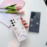 Rivel Planet เคสโทรศัพท์แบบใสอีพ็อกซี่โปร่งใสสำหรับ Samsung Galaxy Note 20 S22 S23พิเศษ S21พิเศษ + S20 FE A34 A54 A14 A73 A53 A33 A13 A52 A32 5G A12 A21S A71 A51 A31เคสกันกระแทกเคสใส่โทรศัพท์5G 5G 5G