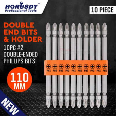 ดอกไขควงยาว 110mm PH2 (แพ็คละ10ดอก) horusdy Double End Screwdriver Bits