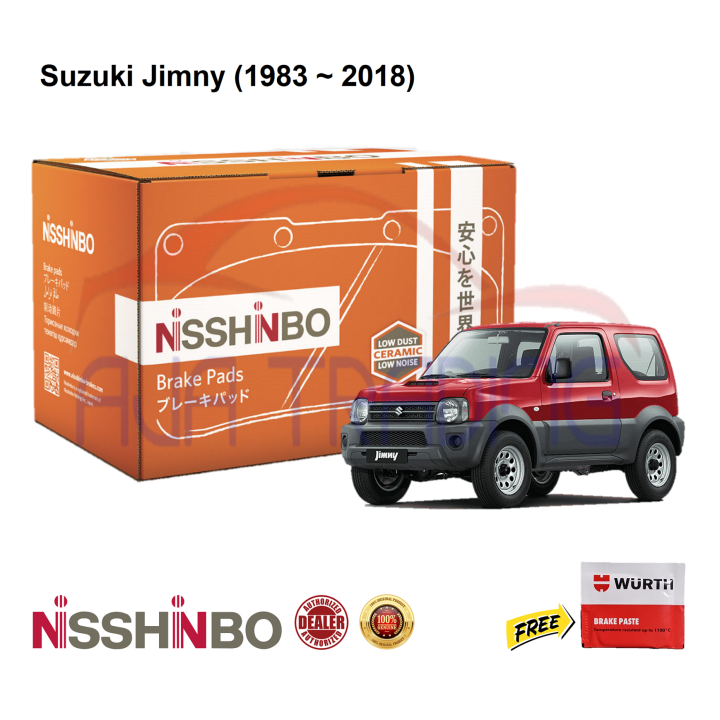 Genuine Nisshinbo Front Brake Pads for Suzuki Jimny (1983 ~ 2018