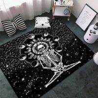 Spooky Stars and Moon Carpet for Living Room Home Decoration Altar Magic Sofa Table Large Area Rugs Witchcraft Supplies Alfombra