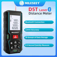 Mileseey เครื่องวัดระยะด้วยเลเซอร์แบบ D5T พร้อมบลูทูธเครื่องวัดระยะพร้อมบับเบิ้ลวัดระยะด้วยเลเซอร์ ± ความแม่นยำ2มม.