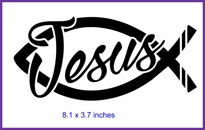 Jesus fish sticker (black,cutout vinyl sticker) - 2pcs | Lazada PH