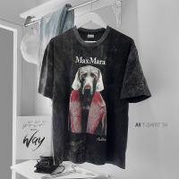 เสื้อวินเทจ เสื้อยืด เสื้อโอเวอร์ไซส์ ลาย Dog Max Mara