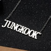 KPOP BTS BT21 blackpink GOT7 silver chain necklace fans souvenir collection