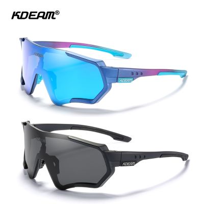 ❒◕❇ KDEAM Polarized Sport Cycling Glasses Womens Mens Sunglasses Road UV400 Riding Eyewear Mountain Bike Bicycle MTB HD Goggles