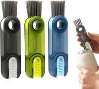 【CC】✺۞  3 In 1 Cup Cleaning Multi-functional Mouth Scrubber Rotatable Gadgets Lid Cleaner