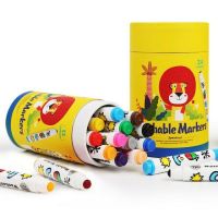 Joan Miro สีเมจิกหัวมนสำหรับเด็กเล็กหัดจับปากกา Round Penpoint Washable Makers ของเล่นเด็กเสริมพัฒนาการ 1 ขวบ